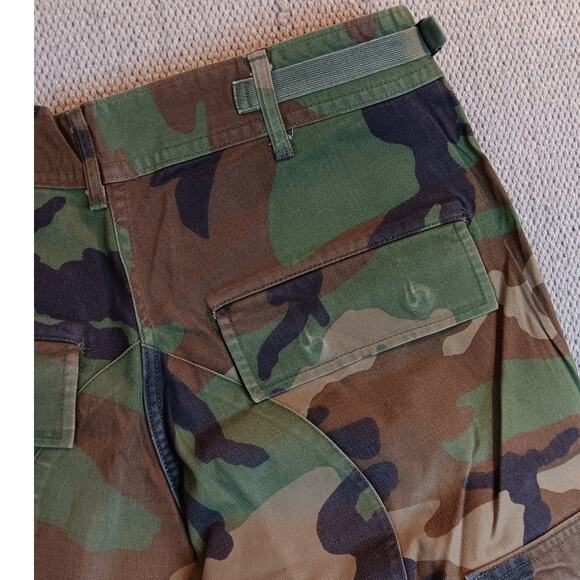 Army Combat Vintage Cargo Trousers Small-Regular 30X32 Woodland Camo Unisex Hunt - Picture 11 of 15